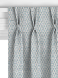 John Lewis Elm Leaf Woven Made to Measure Curtains or Roman Blind, French Blue - thumbnail 5