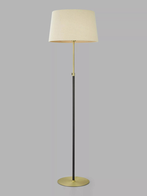 John Lewis Decorah Telescopic Floor Lamp, Painted Black/Brass - image 1