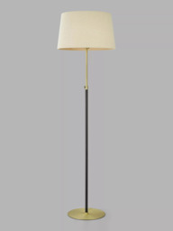John Lewis Decorah Telescopic Floor Lamp, Painted Black/Brass - thumbnail 1