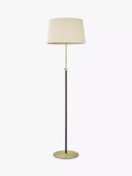 John Lewis Decorah Telescopic Floor Lamp, Painted Black/Brass - thumbnail 3