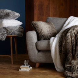 John Lewis Faux Fur Cushion - thumbnail 2