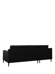 John Lewis Draper II LHF Chaise Leather Sofa, Dark Leg - thumbnail 4