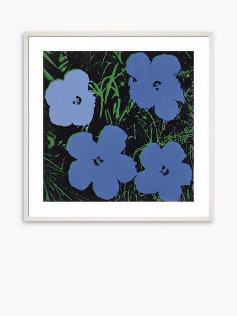 John Lewis Andy Warhol 'Flowers' Framed Print & Mount, 50 x 50cm