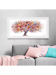John Lewis Sara Otter 'Tree Of Hearts' Framed Print, 56 x 111cm, Pink/Multi - thumbnail 2