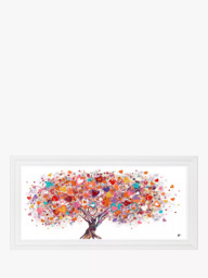 John Lewis Sara Otter 'Tree Of Hearts' Framed Print, 56 x 111cm, Pink/Multi - thumbnail 1