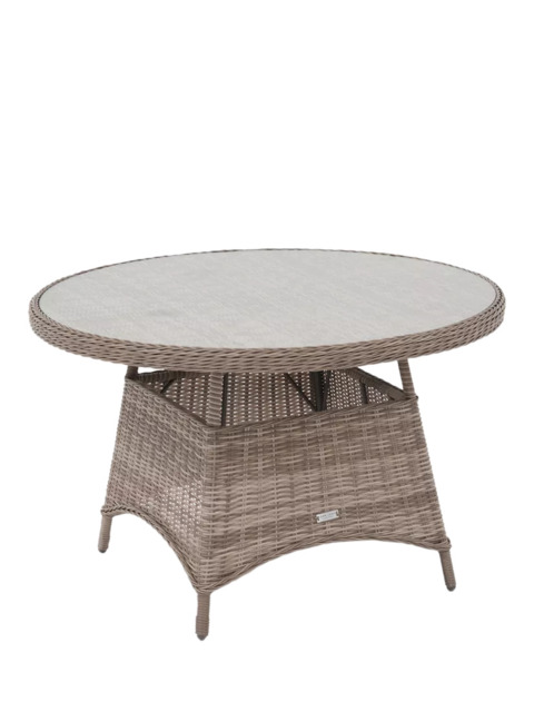 John Lewis Rye Woven Rattan Round Garden Dining Table, 120cm - image 1
