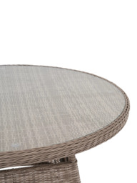 John Lewis Rye Woven Rattan Round Garden Dining Table, 120cm - thumbnail 4