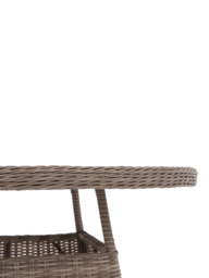 John Lewis Rye Woven Rattan Round Garden Dining Table, 120cm - thumbnail 3