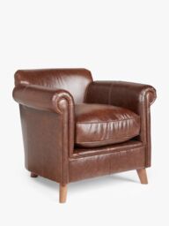 John Lewis Regent Leather Armchair - thumbnail 1