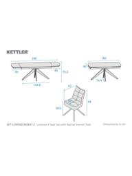 KETTLER Lorenzo 4-6 Seater Dining Set, Grey - thumbnail 4