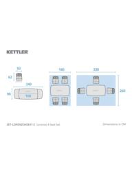 KETTLER Lorenzo 4-6 Seater Dining Set, Grey - thumbnail 5