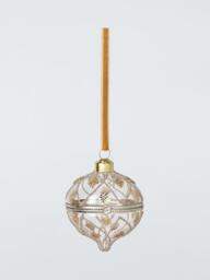 John Lewis The Connoisseur Onion Bauble Clear/Silver - thumbnail 1