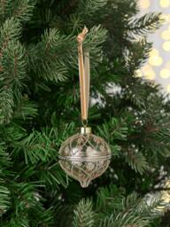 John Lewis The Connoisseur Onion Bauble Clear/Silver - thumbnail 2