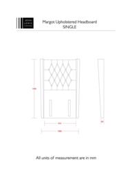 John Lewis Margot Winged Full Depth Upholstered Headboard, Single - thumbnail 4