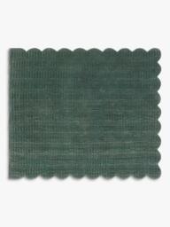 Laura Ashley Velvet Scallop Bedspread, Pine Green - thumbnail 4