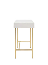 west elm Quinn Lacquer Mini Desk, Haze/Antique Brass - thumbnail 5