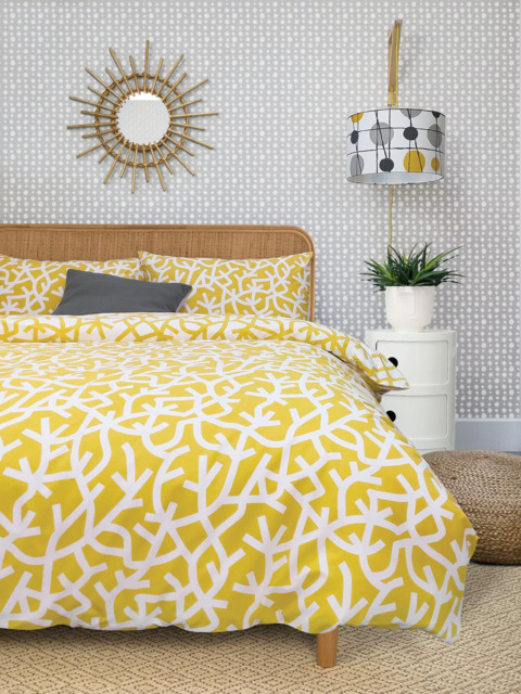 Mini Moderns A Forest Duvet Cover Set, Mustard - image 1