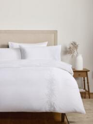 John Lewis Fleetwood Pure Cotton Embroidered Percale Duvet Cover Set, 300 Thread Count - thumbnail 2