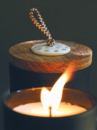 Esteban Teck & Tonka Decorated Scented Candle, 180g - thumbnail 5