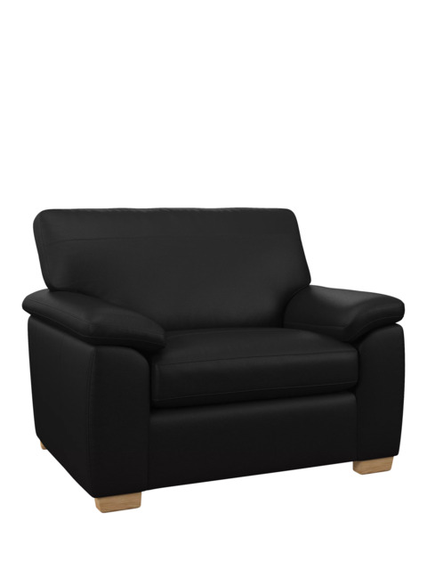John Lewis Leather Loveseat, Light Leg - image 1