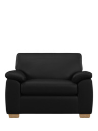 John Lewis Leather Loveseat, Light Leg - thumbnail 5