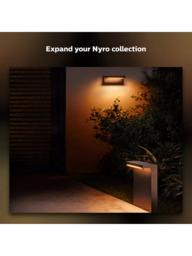 Philips Hue White and Colour Ambiance Nyro LED Smart Outdoor Wall Light, Black - thumbnail 5