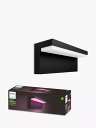 Philips Hue White and Colour Ambiance Nyro LED Smart Outdoor Wall Light, Black - thumbnail 1