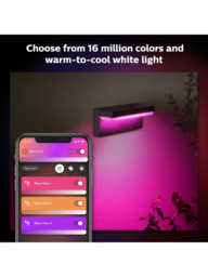 Philips Hue White and Colour Ambiance Nyro LED Smart Outdoor Wall Light, Black - thumbnail 4