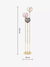 MADE Ilaria Triple Floor Lamp, Pink - thumbnail 2