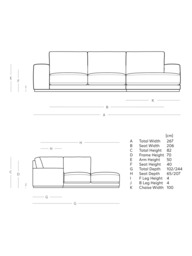 Swoon Denver Grand 4 Seater RHF Corner End Sofa - thumbnail 2