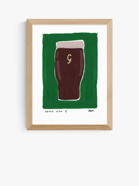 EAST END PRINTS Natalie Cass 'Guinness' Framed Print, 43.4 x 33.4cm, Oak Frame - image 1