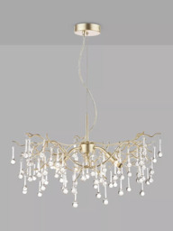 Laura Ashley Willow Crystal Branch Ceiling Light, Satin Champagne - thumbnail 3