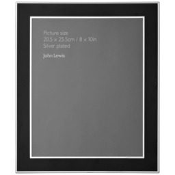 John Lewis Dart Photo Frame, Silver Plated - thumbnail 1