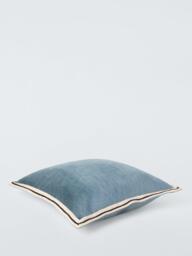 John Lewis Bordered Velvet Cushion - thumbnail 3