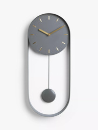John Lewis Pendulum Metal Analogue Wall Clock, 50cm