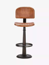 nkuku Narwana Leather Bar Chair, Aged Tan - thumbnail 4