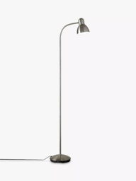 John Lewis Mykki LED Floor Lamp, Satin Nickel