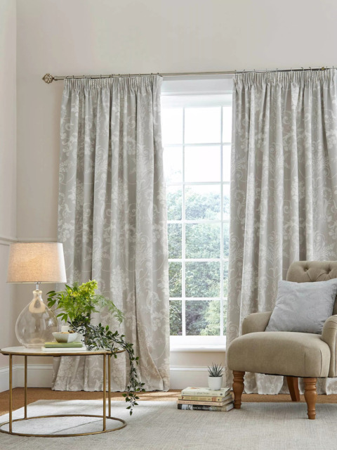 Laura Ashley Josette Pair Blackout Lined Pencil Pleat Curtains - image 1
