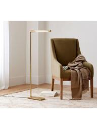 Pottery Barn Lawrence Floor Lamp, Vintage Brass - thumbnail 2