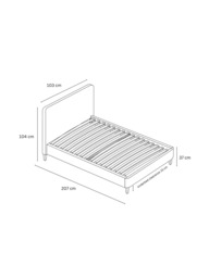 John Lewis Clyde Upholstered Bed Frame, Single - thumbnail 6