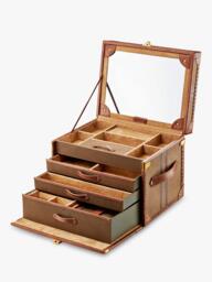 WOLF Ida Trunk Jewellery Box, Khaki - thumbnail 3