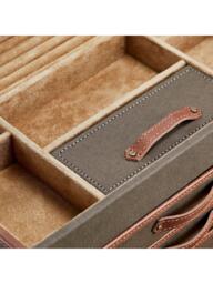 WOLF Ida Trunk Jewellery Box, Khaki - thumbnail 6