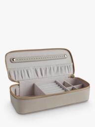 Monica Vinader Zipped Jewellery Box, Grey - thumbnail 2