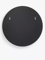 John Lewis Thin Frame Round Wall Mirror, 60cm, Black - thumbnail 3