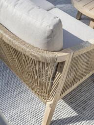 KETTLER Cora 3-Seater Garden Sofa, FSC-Certified (Acacia Wood), Smoke White - thumbnail 5