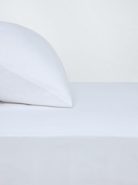 John Lewis Egyptian Cotton Percale Easy Care 400 Thread Count Flat Sheet - image 1