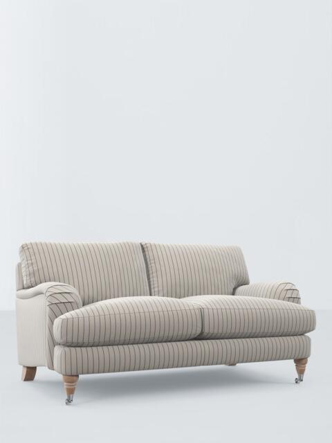 John Lewis Otley Medium 2 Seater Sofa, Light Leg, Ticking Stripe Green Version 2 - image 1
