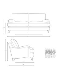 John Lewis Otley Medium 2 Seater Sofa, Light Leg, Ticking Stripe Green Version 2 - thumbnail 2
