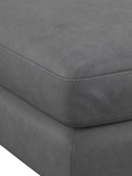 John Lewis Camber Leather Footstool, Dark Leg - thumbnail 6