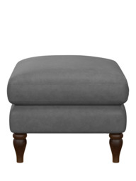 John Lewis Camber Leather Footstool, Dark Leg - thumbnail 3